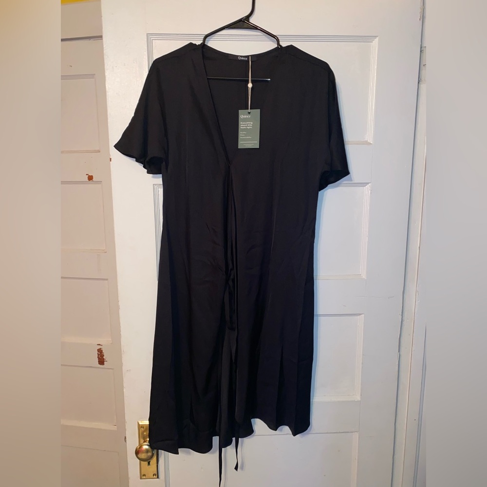 Quince Silk Wrap Dress